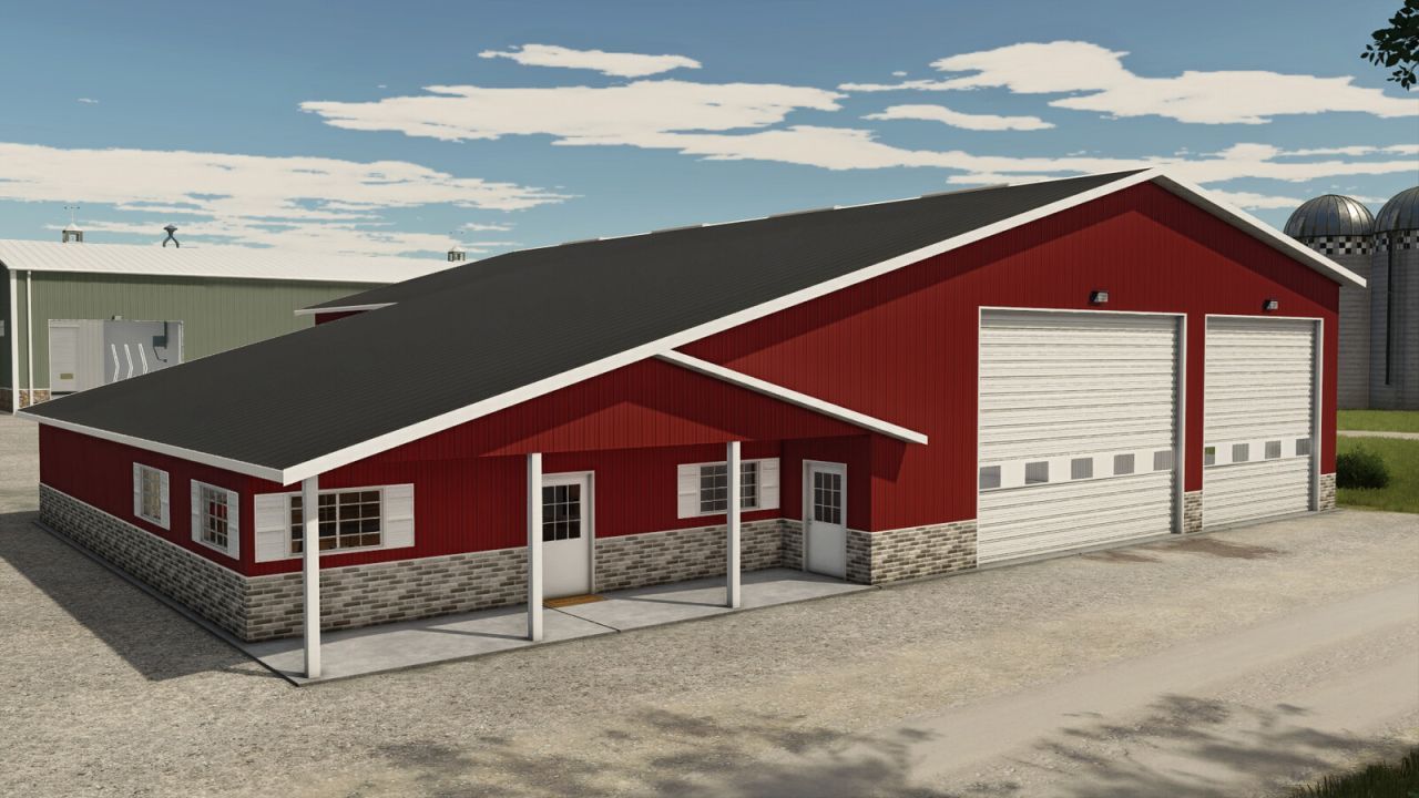 Ефективний Living Shed — Металевий Ангар-Будинок для Ферми у Farming Simulator 25 - Скріншоти
