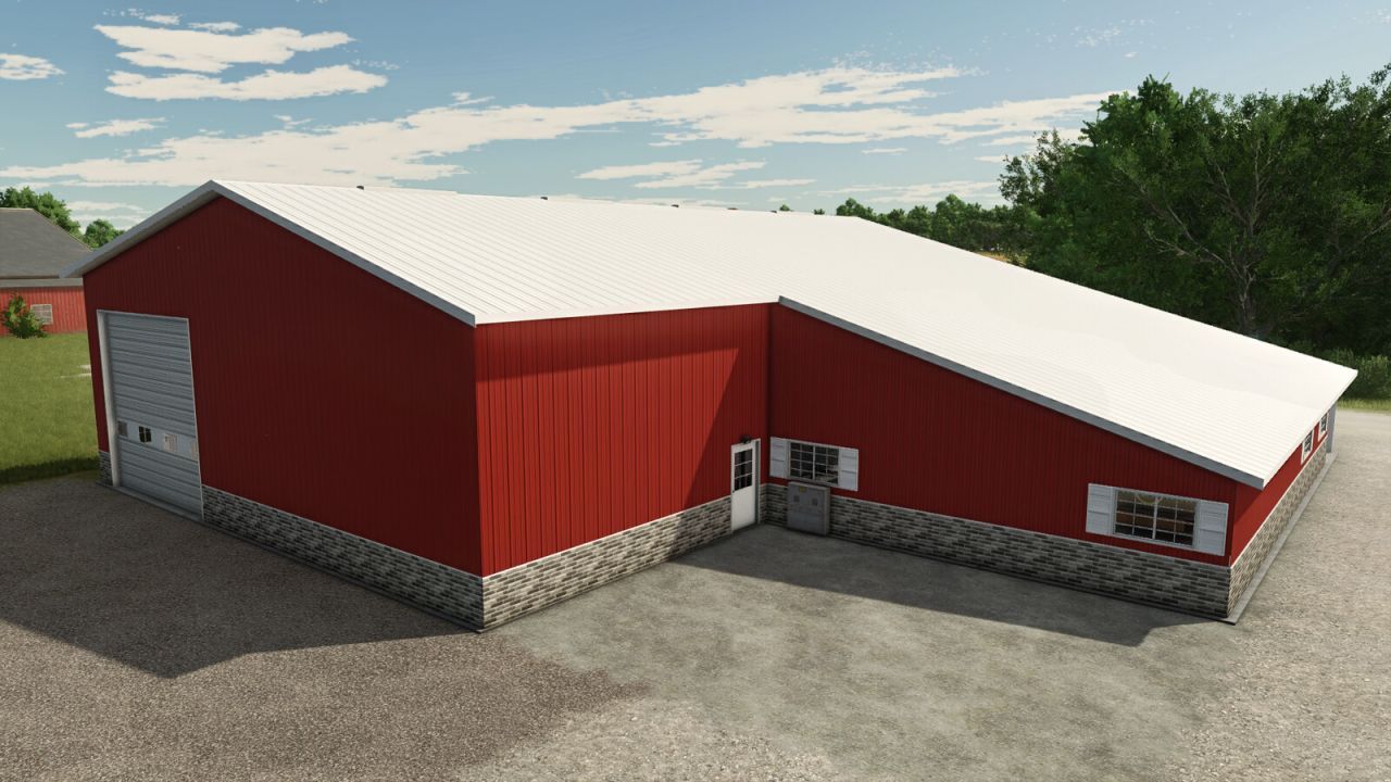 Ефективний Living Shed — Металевий Ангар-Будинок для Ферми у Farming Simulator 25 - Скріншоти