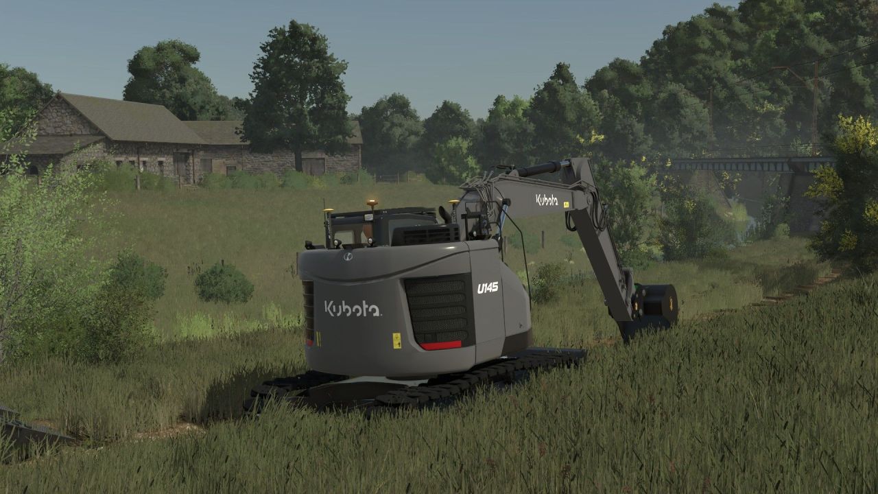 Мініекскаватор Kubota U145 для Farming Simulator 25