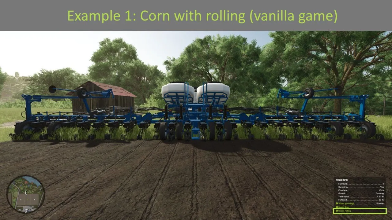 Wygodny Mod No Need To Roll do Farming Simulator 25 — Bonus Plonów Bez Kocowania