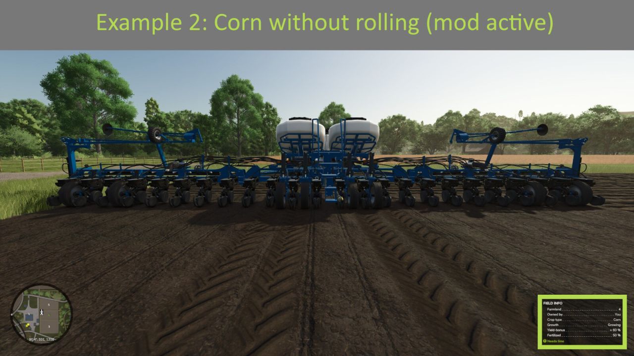 Wygodny Mod No Need To Roll do Farming Simulator 25 — Bonus Plonów Bez Kocowania