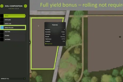 Wygodny Mod No Need To Roll do Farming Simulator 25 — Bonus Plonów Bez Kocowania — 4