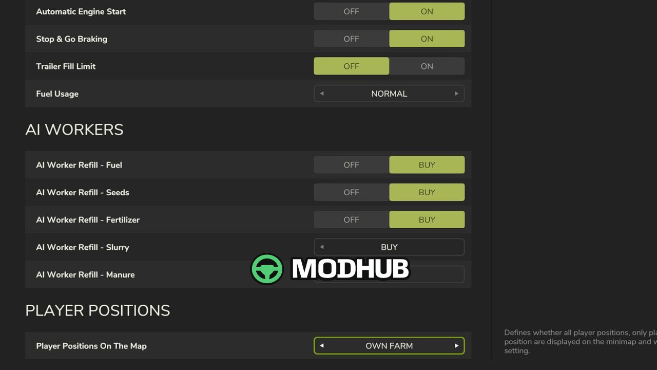 Скрипт Hide Player Positions V1.0 для FS25