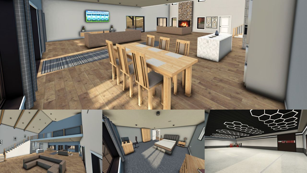 Сучасний Будинок BarnDom (Barndominium) з Майстернею та Мийкою для Farming Simulator 25 - Скріншоти