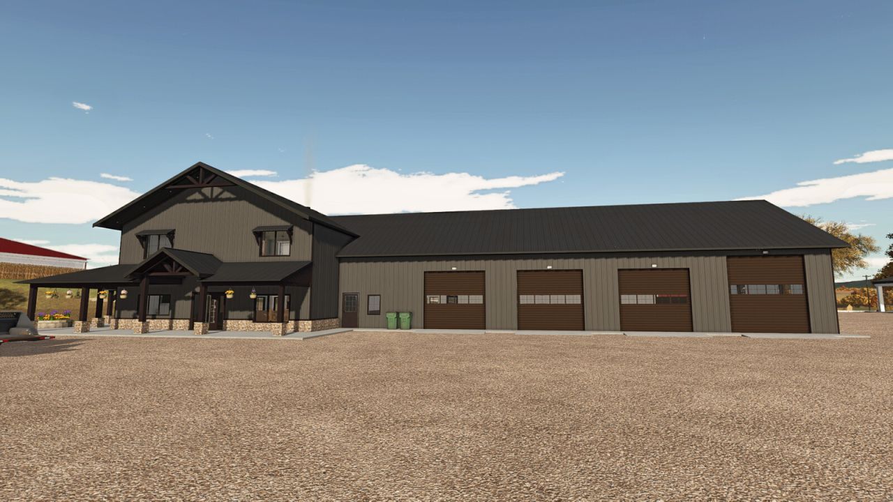 Сучасний Будинок BarnDom (Barndominium) з Майстернею та Мийкою для Farming Simulator 25 - Скріншоти
