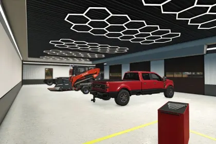 Moderne BarnDom (Barndominium) mit Werkstatt und Waschplatz für Farming Simulator 25 — 5