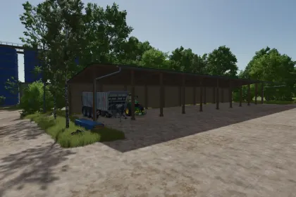 Praktische Holzschuppen für Farming Simulator 25 — Großes und kleines Lager