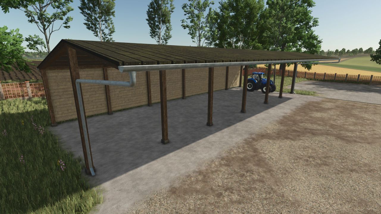 Praktische Holzschuppen für Farming Simulator 25 — Großes und kleines Lager