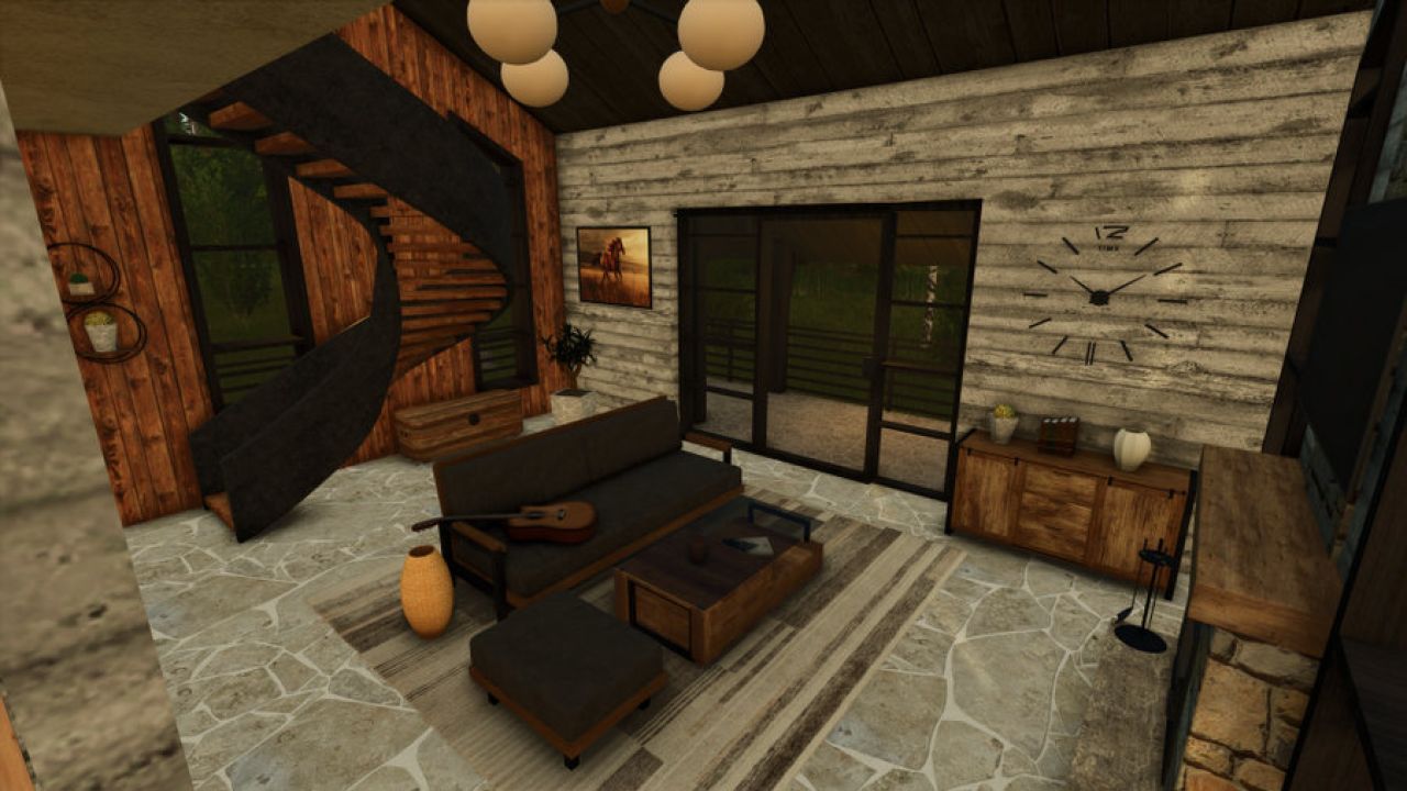 Нова Гірська Вілла Mountain Villa для Farming Simulator 25 — Стильний Будинок з Освітленням і Сном