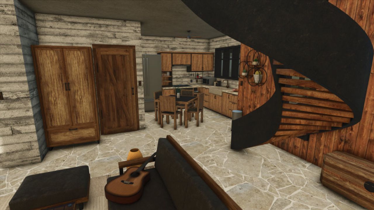 Нова Гірська Вілла Mountain Villa для Farming Simulator 25 — Стильний Будинок з Освітленням і Сном