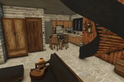 Нова Гірська Вілла Mountain Villa для Farming Simulator 25 — Стильний Будинок з Освітленням і Сном — 5