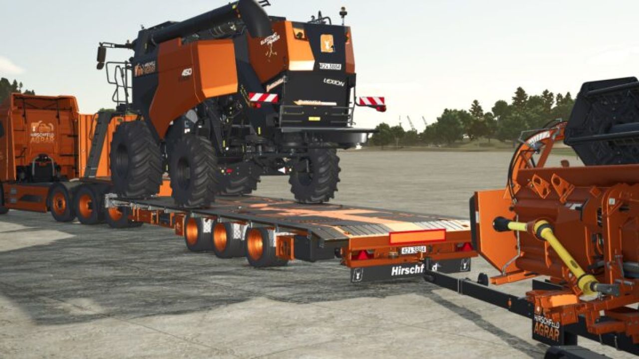 Efektywna konwersja Schwarzmüller Low Loader – edycja Hirschfeld do ciężkich transportów w FS25