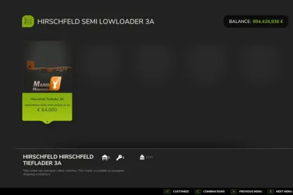 Ефективний Schwarzmüller Low Loader Conversion – Hirschfeld Edition для Важких Перевезень у FS25