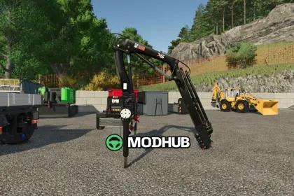 Кран HIAB XS знімний задній для FS25 (V1.1) — 2
