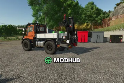 Кран HIAB XS знімний задній для FS25 (V1.1) — 3