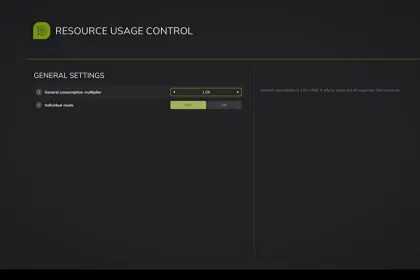 Resource Usage Control для Farming Simulator 25