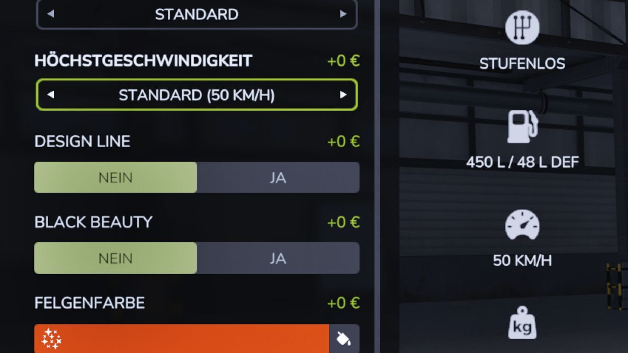 Adjustable vehicle speed for Farming Simulator 25