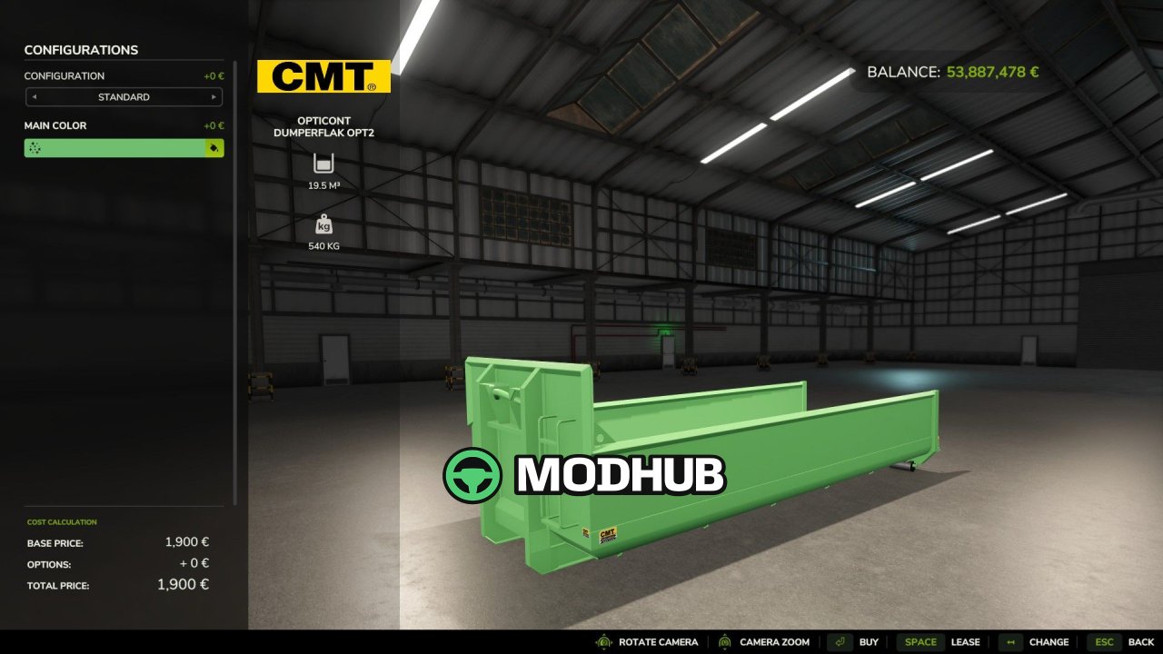 Контейнер CMT OPT2 HKL V1.0 для FS25