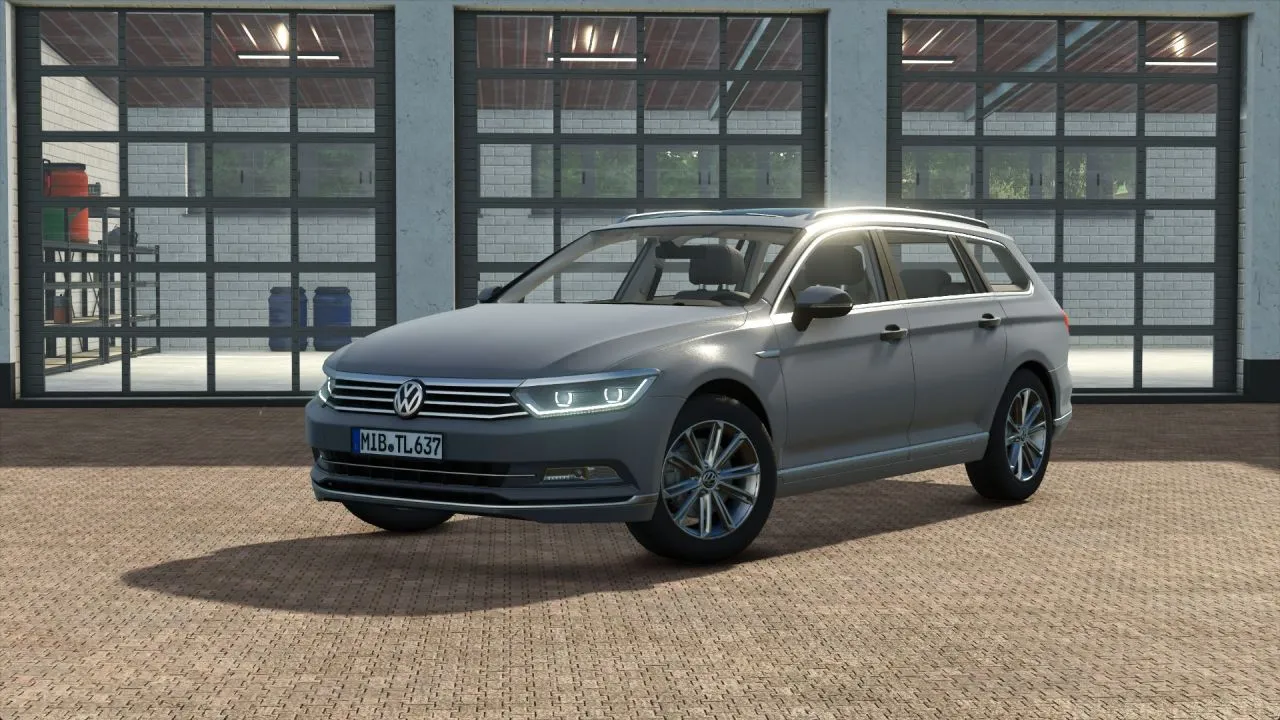 Стильний Volkswagen Passat B8 2015 — Швидке Авто для FS25 з GPS та Сигналами