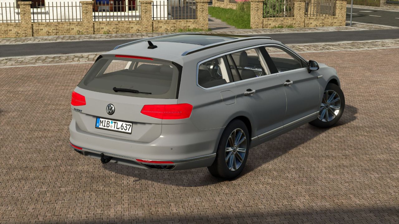 Стильний Volkswagen Passat B8 2015 — Швидке Авто для FS25 з GPS та Сигналами