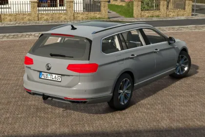 Стильний Volkswagen Passat B8 2015 — Швидке Авто для FS25 з GPS та Сигналами — 2