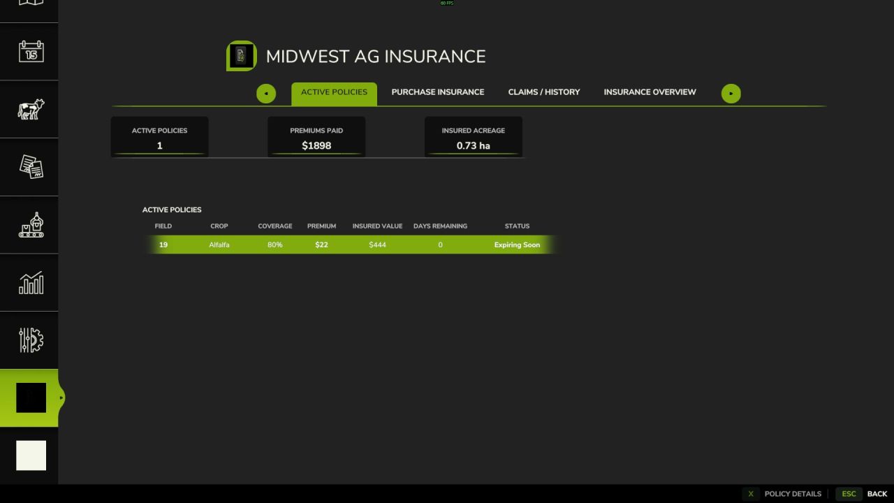 Midwest Ag Insurance «Crop Insurance» для Farming Simulator 25
