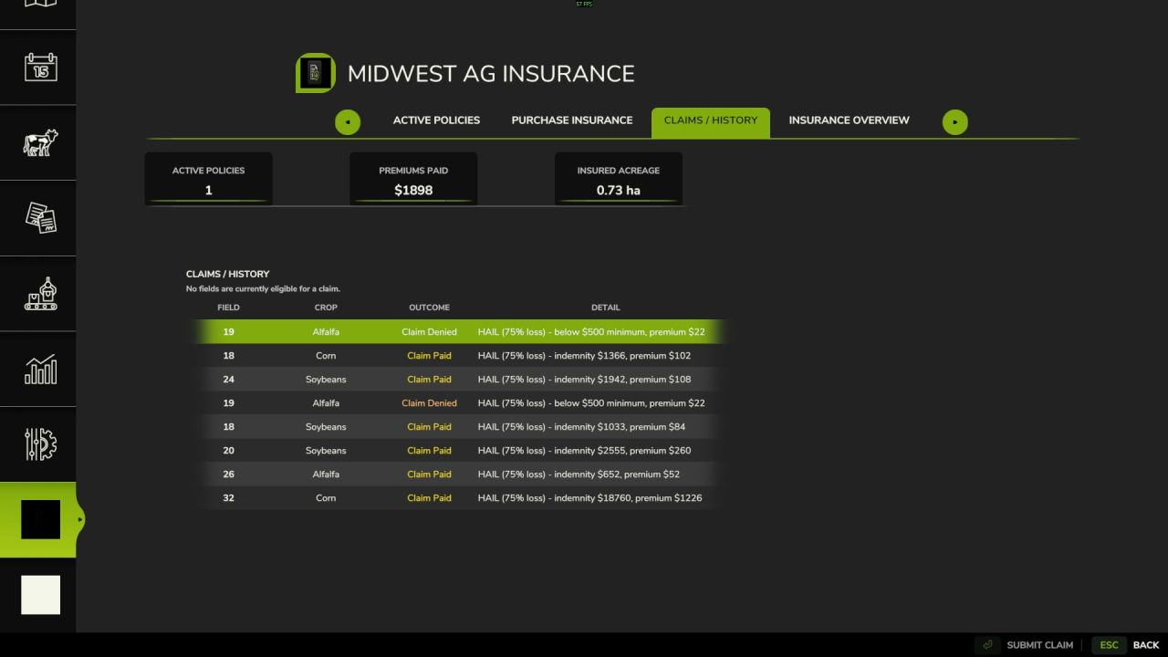 Midwest Ag Insurance «Crop Insurance» для Farming Simulator 25