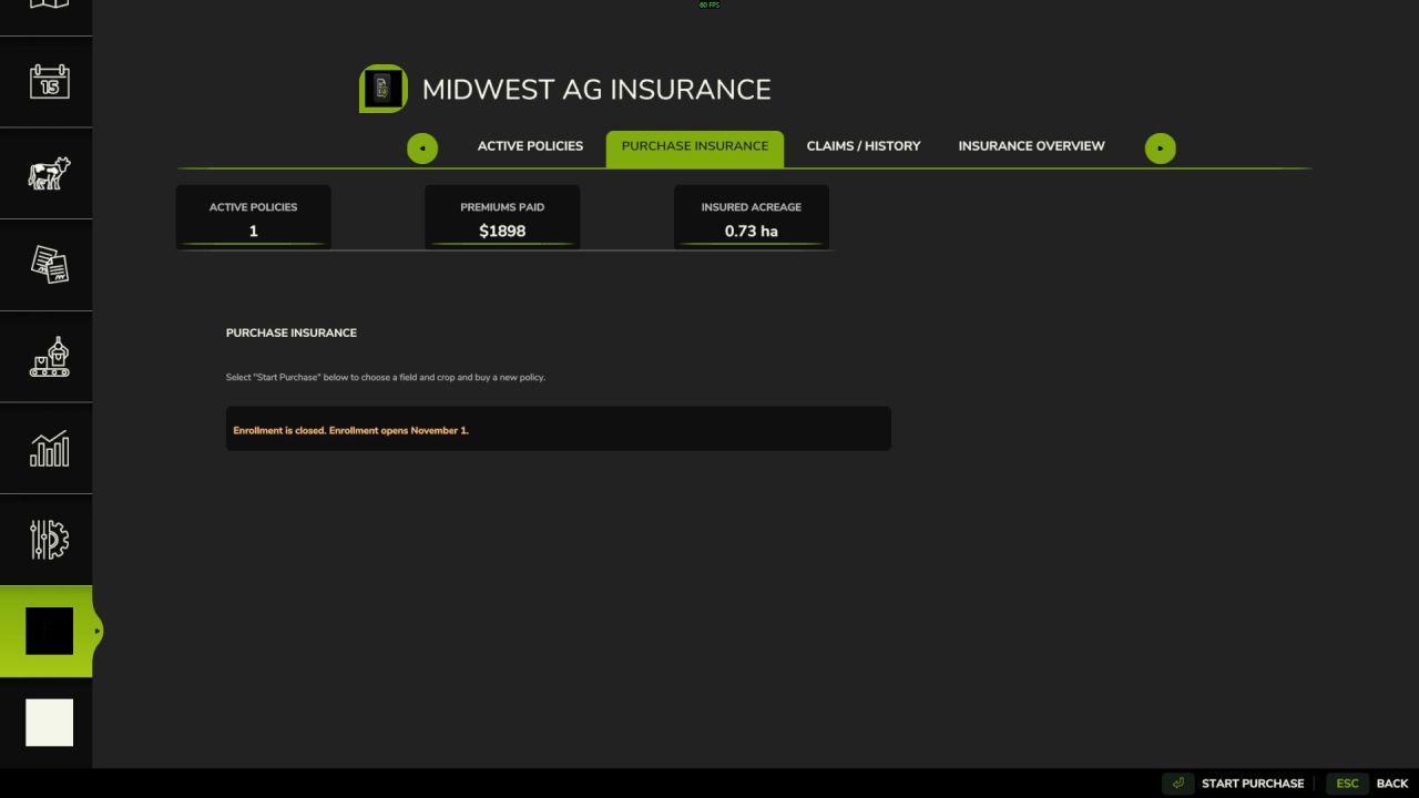 Midwest Ag Insurance «Crop Insurance» для Farming Simulator 25