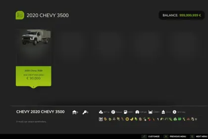 Автомобіль Chevy 3500 Landscaping для Farming Simulator 25 — 2