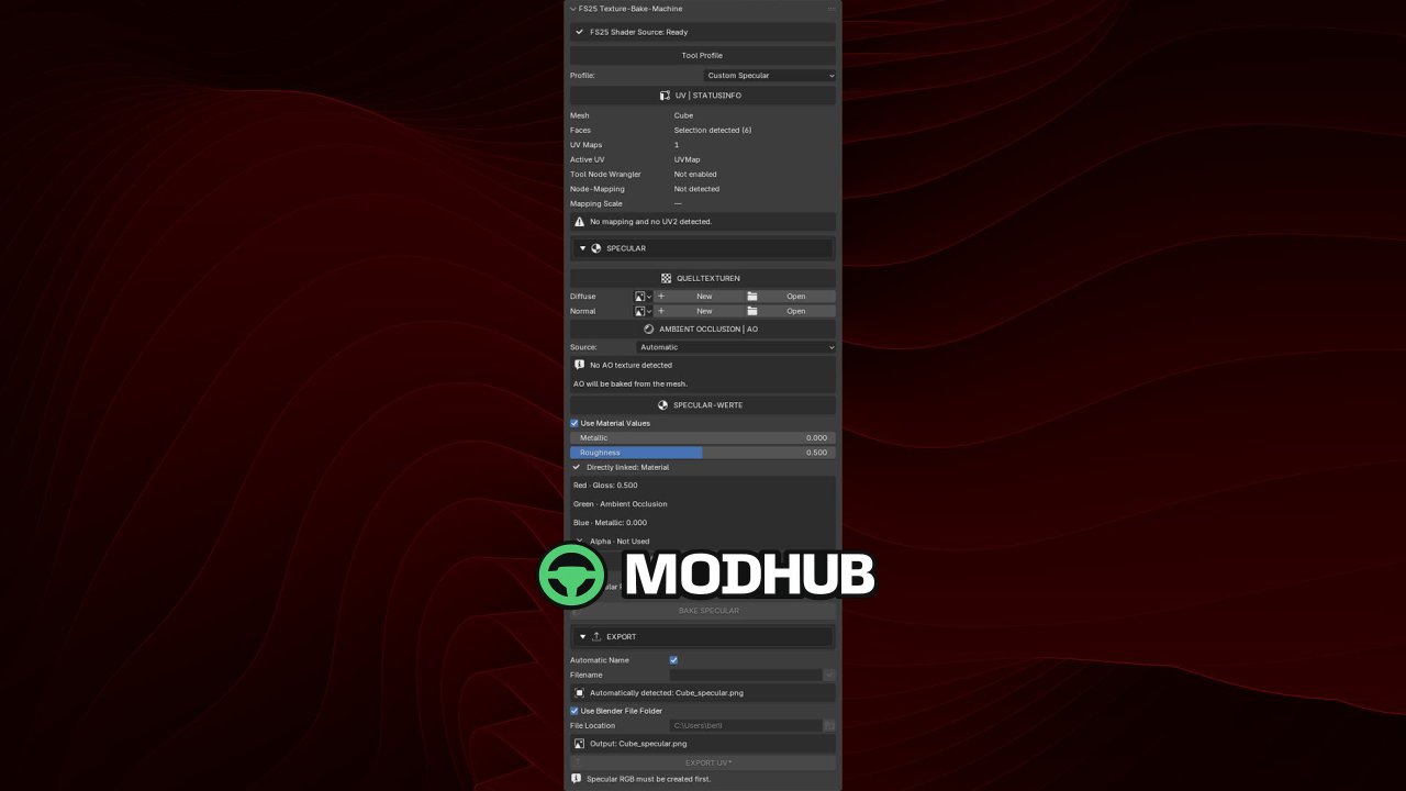 Додаток Blender Texture-Bake-Machine V1.0.0.2 для FS25