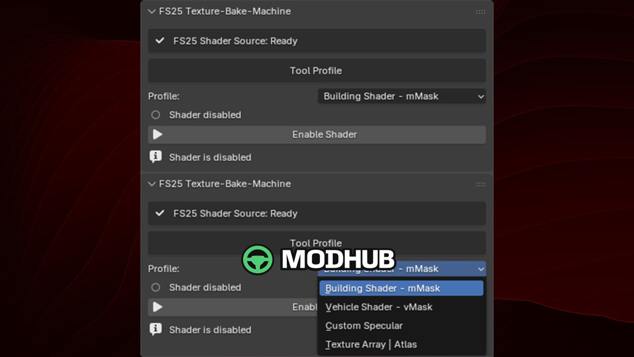 Додаток Blender Texture-Bake-Machine V1.0.0.2 для FS25