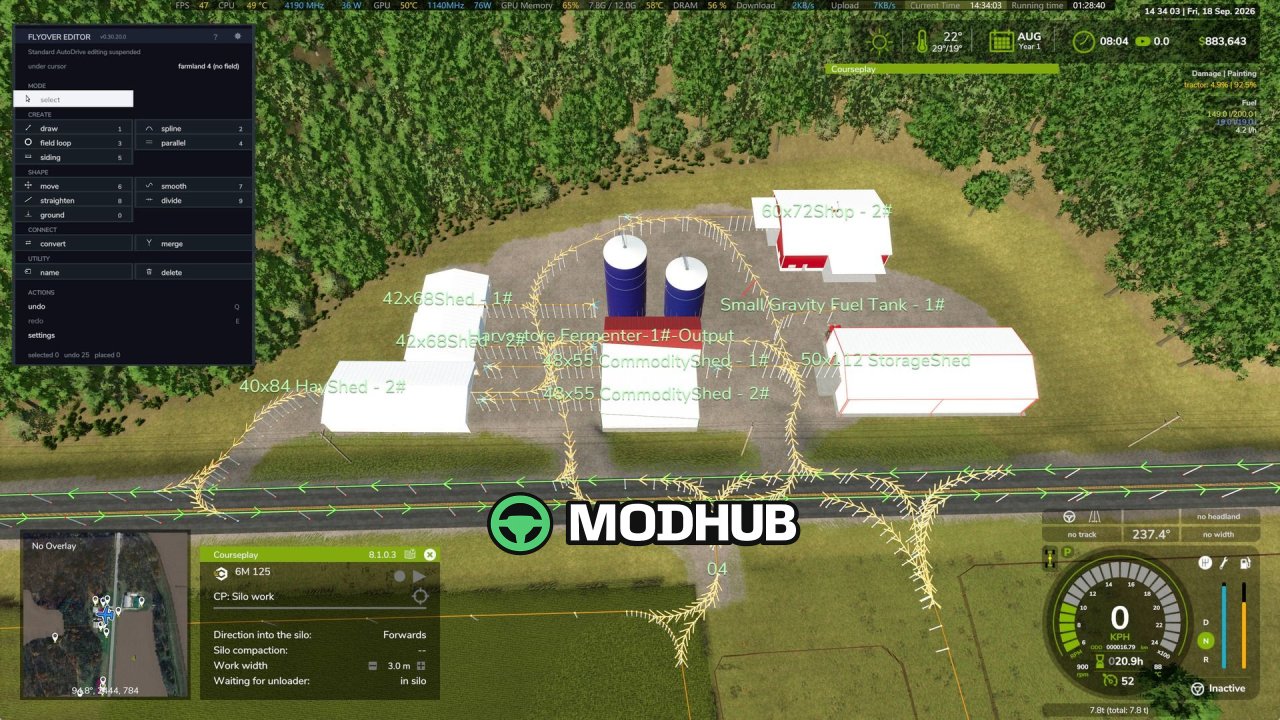 AutoDrive Hawkeye Creek V1.0 для FS25