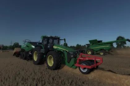 Potężny Traktor John Deere 8R 280-410 Edit z Ksenonowym Światłem do FS25 — 1