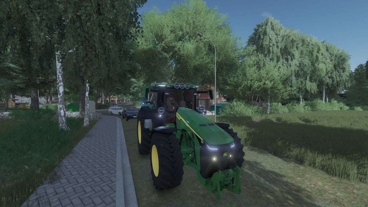 Potężny Traktor John Deere 8R 280-410 Edit z Ksenonowym Światłem do FS25