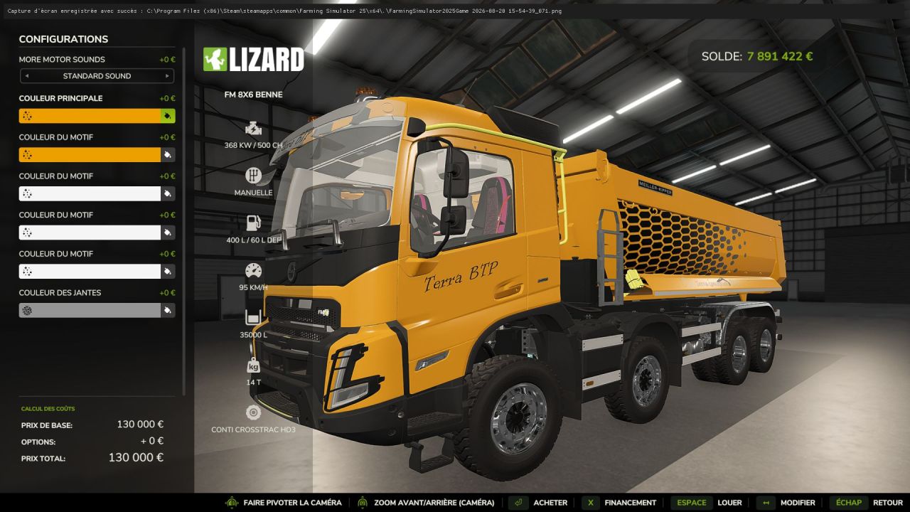 Вантажівка Volvo FMX 8x6 для Farming Simulator 25