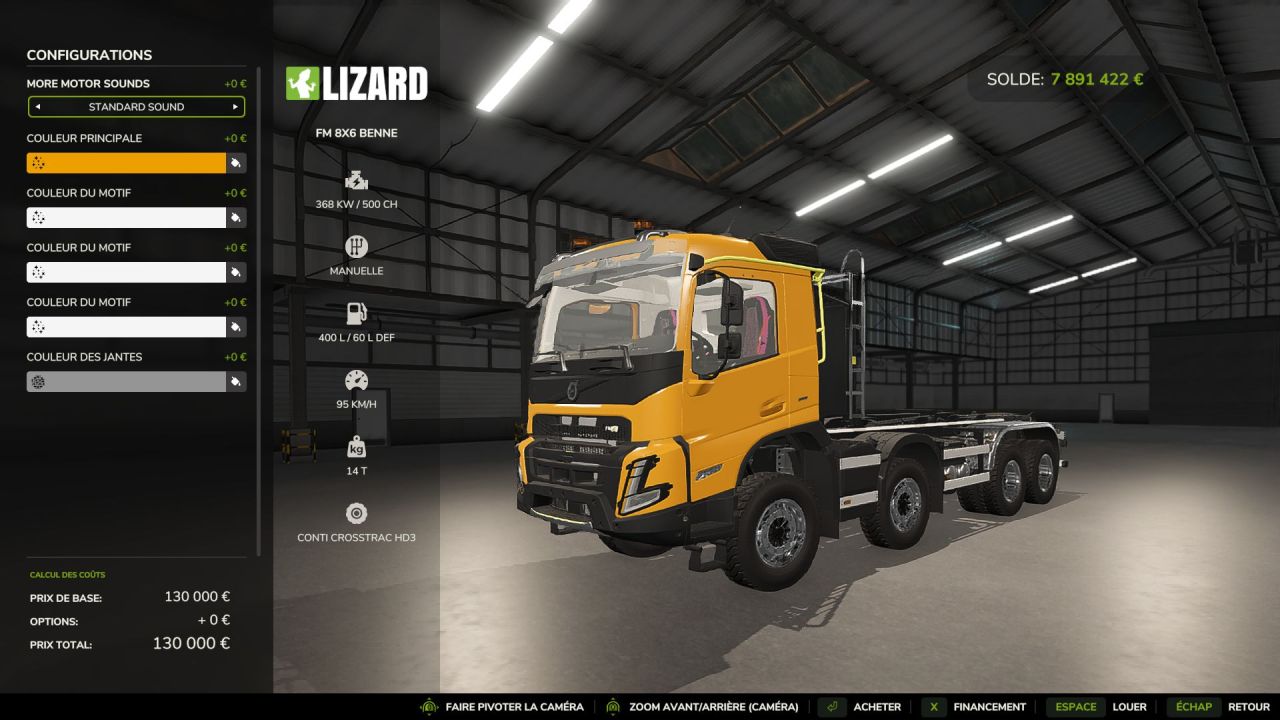Вантажівка Volvo FMX 8x6 для Farming Simulator 25