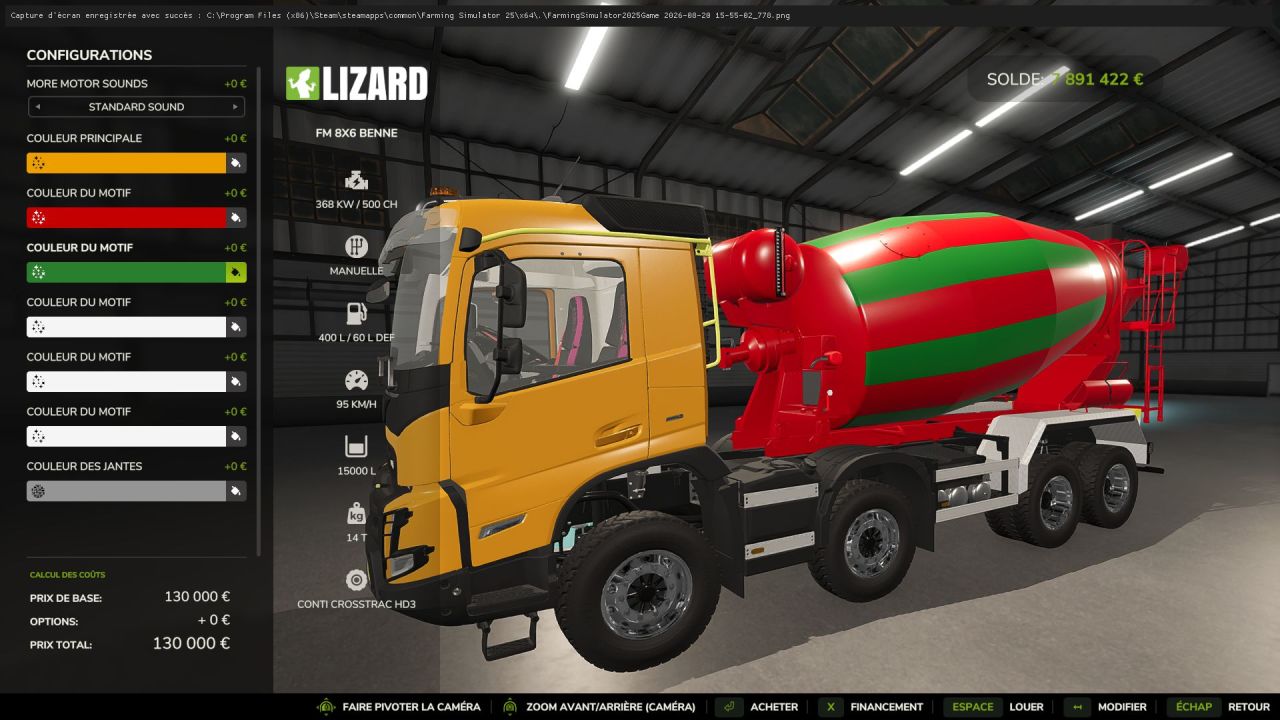 Вантажівка Volvo FMX 8x6 для Farming Simulator 25