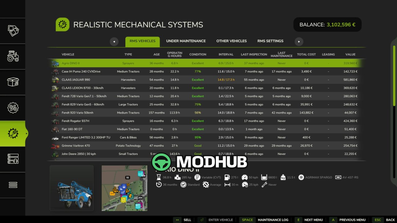Скрипт Realistic Mechanical Systems v0.10 для FS25