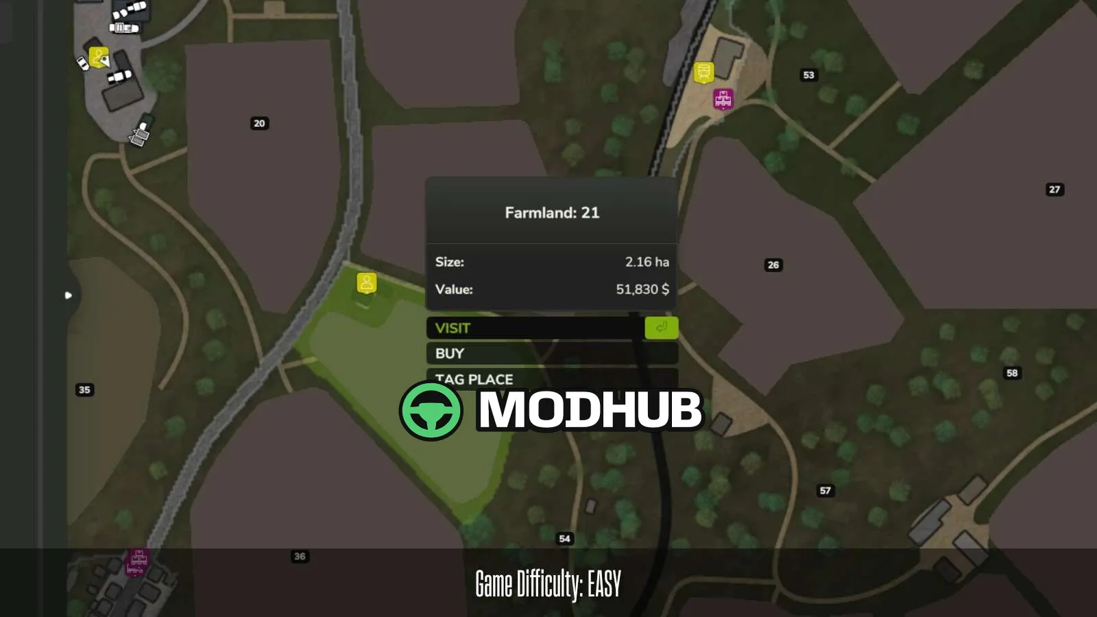 Мод на Геймплей Farmland Cost By Difficulty v1.0.0.0 для Фермер Симулятор 25