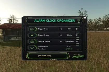Скрипт «Farmer's Alarm Organizer» для Farming Simulator 25