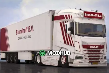Скіни DAF XG+ Brandhoff B.V. & Schmitz Combo Pack v1.0 для ETS2