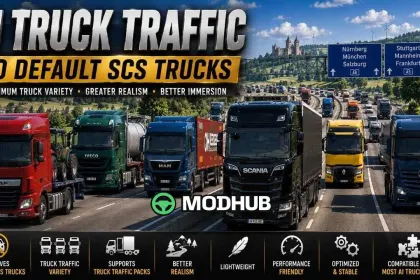 AI Traffic No Default SCS Trucks v1.3 [1.61] for ETS2