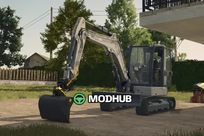 Kubota u-50 + Becko bucket pack für FS25 — 2