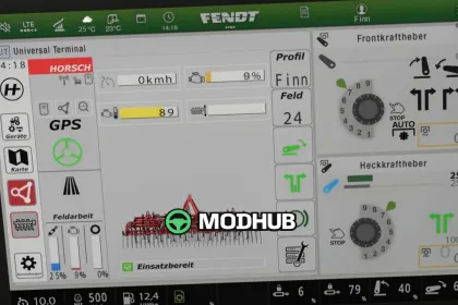 Екран isoBUS Horsch Grubber для FS25 — 2