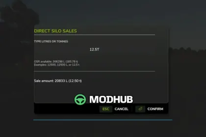 Продаж напряму з силосів Direct Silo Sell V1.0.0.1 для FS25