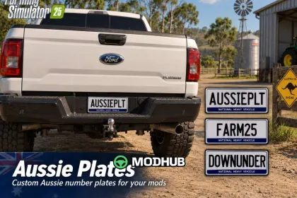Aussie Plates v1.0 for FS25