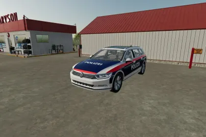 Tekstura Volkswagen Passat B8 2015 Austriacka Policja do Farming Simulator 22