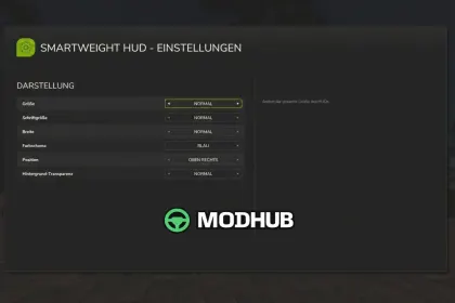 Інтерфейс Smart Weight HUD V1.0.0.3 для FS25