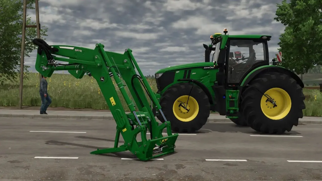 Powerful Tractor John Deere 6R XLarge with Agribumper and Smart Options for FS25