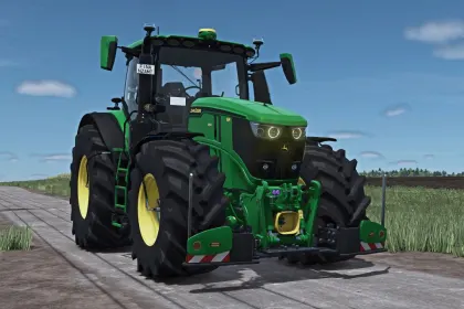Powerful Tractor John Deere 6R XLarge with Agribumper and Smart Options for FS25 — 3